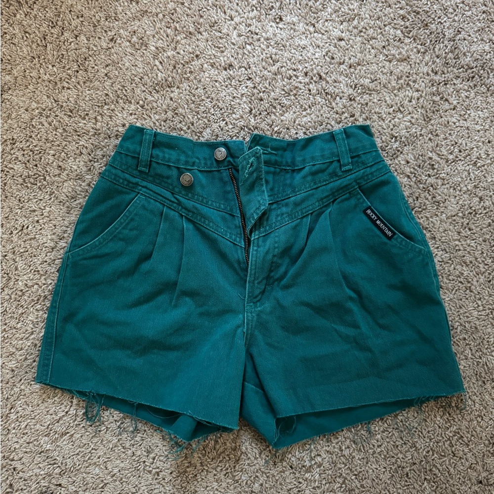 Rocky Mountain Green Denim Shorts